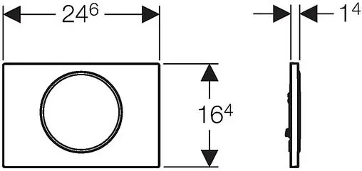 Клавиша смыва для унитаза Geberit Sigma 10 115.758.JT.5 кнопка/белый матовый, кольцо/хром глянцевый