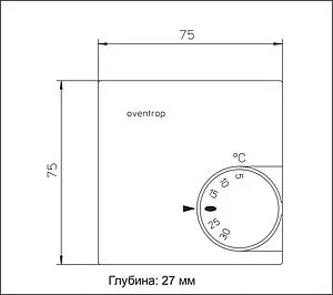 Проводной комнатный терморегулятор НЗ 24В Oventrop белый 1152052, 2