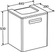 Тумба-умывальник подвесная Roca GAP 45 белый матовый ZRU9302735+327477000