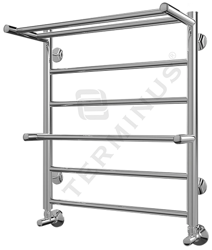 Полотенцесушитель водяной лесенка Terminus Анкона с полкой П6 500х591 полированная сталь 4670030723093