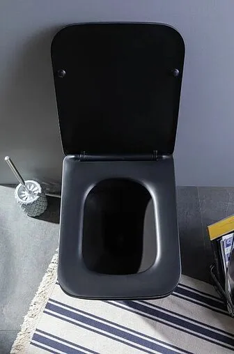 Унитаз подвесной безободковый Aquanet Tavr-W BW Rimless черный матовый TAVR-W BW Унитаз подвесной безободковый Aquanet Tavr-W BW Rimless черный матовый TAVR-W BW