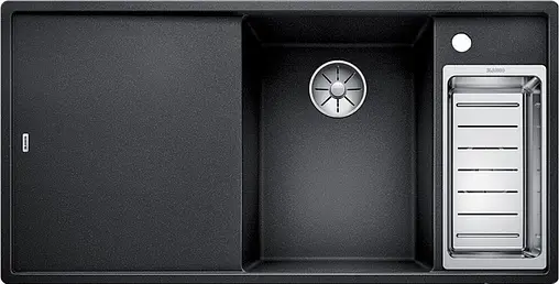 Мойка кухонная Blanco Axia III 6 S-F 100 R (доска стекло) антрацит 523489