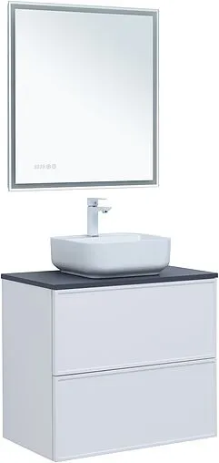 Тумба-умывальник Aquanet Арт 75 белый матовый 00313255+00318925