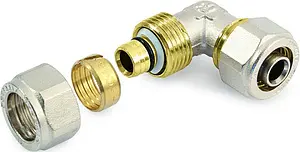Уголок компрессионный соединительный 32мм x 32мм General Fittings 530020N323000A, 1