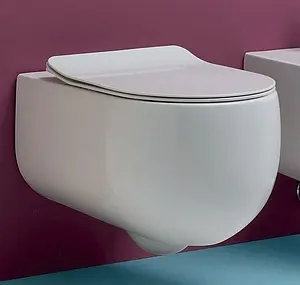 Крышка-сиденье для унитаза с микролифтом Kerasan Flo Slim белый 319101 Крышка-сиденье для унитаза с микролифтом Kerasan Flo Slim белый 319101, 3