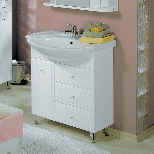 Тумба под умывальник напольная Aquaton Эмили M 80 белый 1A056401EM010