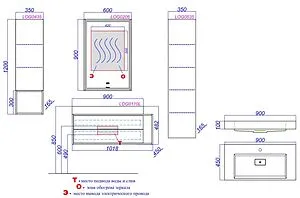 Тумба под умывальник подвесная Clarberg Logic T10/L белый LOG0110L Тумба под умывальник подвесная Clarberg Logic T10/L белый LOG0110L, 2