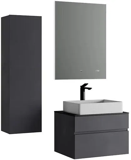 Тумба под умывальник подвесная Raval Decent 60 антрацит Dec.01.60/A/RL