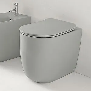 Унитаз приставной безободковый Kerasan Nolita Tornado Grigio matt 531959, 3