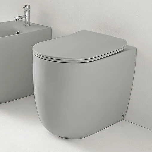 Унитаз приставной безободковый Kerasan Nolita Tornado Grigio matt 531959