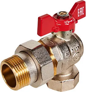 Кран шаровый с американкой угловой 1"в x 1"н Rommer ГОСТ Р 59553-2021 RBV-0006-2610225 Кран шаровый с американкой угловой 1"в x 1"н Rommer ГОСТ Р 59553-2021 RBV-0006-2610225, 1