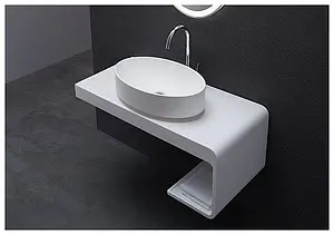 Консоль под умывальник Aquanet Corner K7R 100 белый матовый K7R, 3