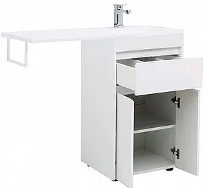 Тумба-умывальник напольная над стиральной машиной Aquanet Токио 110 R белый 00236916+00235498, 4