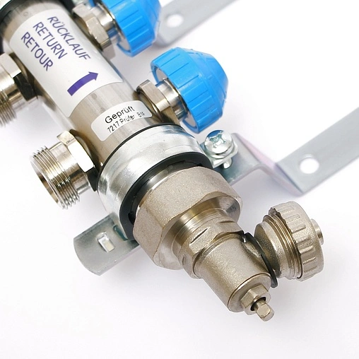 Группа коллекторная с расходомерами 2 отвода 1&quot;н/н x ¾&quot;ек Uni-fitt 455W4302