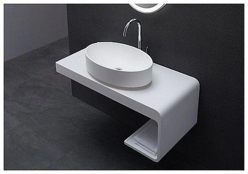 Консоль под умывальник Aquanet Corner K7R 100 белый матовый K7R