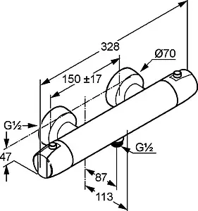 Термостат для душа Kludi MX хром 354300538 Термостат для душа Kludi MX хром 354300538, 2