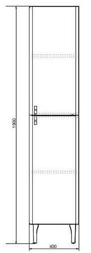 Шкаф-пенал напольный Comforty Сорренто 40 светло-серый 00-00000818CF Шкаф-пенал напольный Comforty Сорренто 40 светло-серый 00-00000818CF