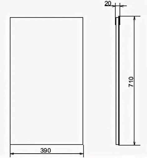 Зеркало Comforty Асти 40 дуб тёмно-коричневый 00-00001222CF