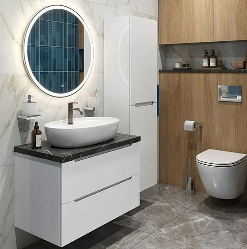 Тумба-умывальник подвесная BelBagno ETNA 100 Bianco Opaco ETNA-1000-2C-SO-BO-P+