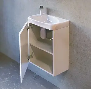 Тумба-умывальник подвесная Raval Bionica 40 белый Bio.01.40/P/W+Bio.08.40/W Тумба-умывальник подвесная Raval Bionica 40 белый Bio.01.40/P/W+Bio.08.40/W, 4