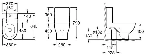 Бачок для унитаза Roca Meridian белый 341240000