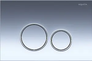 Клавиша смыва для унитаза Aquatek KDI-0000018 кнопки/хром глянцевый, кольца/хром глянцевый Клавиша смыва для унитаза Aquatek KDI-0000018 кнопки/хром глянцевый, кольца/хром глянцевый, 1