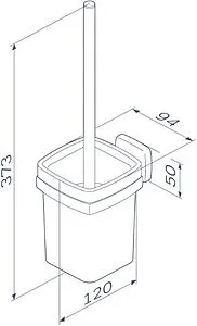 Ёршик для унитаза Am.Pm Gem чёрный матовый A9033422, 2