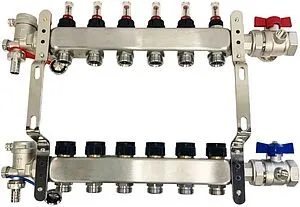 Группа коллекторная с расходомерами 6 отводов 1&quot;в/в x ¾&quot;ек WAAG WG.589.0606.F, 3
