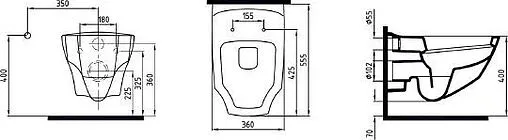 Унитаз подвесной Bien Fracture белый FRKA056GMVP0B9000