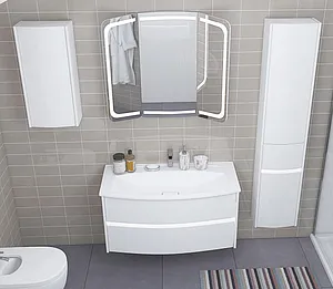 Тумба-умывальник подвесная Aquaton Астера 95 белый 1A1953K0AS010, 5