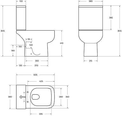 Унитаз-компакт безободковый BelBagno Aurora белый BB8604CPR/SC+BB8604T