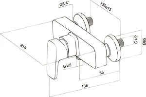 Смеситель для душа Am.Pm Jump хром F7220000 Смеситель для душа Am.Pm Jump хром F7220000, 2