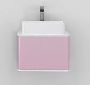 Тумба-умывальник подвесная Jorno Pastel 58 розовый иней Pas.01.58/P/PI+MLN-7050H Тумба-умывальник подвесная Jorno Pastel 58 розовый иней Pas.01.58/P/PI+MLN-7050H, 4