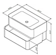 Тумба-умывальник подвесная Am.Pm Sensation 80 орех M30FHX0802NF+M30WPC0801WG