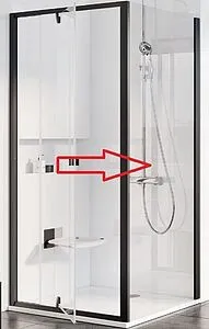 Боковая стенка 900мм прозрачное стекло Ravak Pivot PPS-90 90G70300Z1, 1