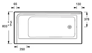 Ванна акриловая Jacob Delafon Formilia 170x80 L E6139L-00, 3