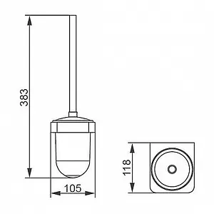 Ёршик для унитаза Aquanet хром 5788-1, 2
