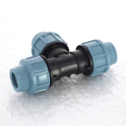 Тройник компрессионный соединительный 20мм x 20мм x 20мм Unidelta 1005020000