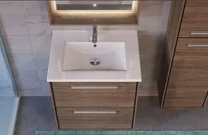 Тумба-умывальник подвесная Raval Frame 60 дуб трюфель Fra.01.60/P/DS+QDR60SLWB01 Тумба-умывальник подвесная Raval Frame 60 дуб трюфель Fra.01.60/P/DS+QDR60SLWB01, 3