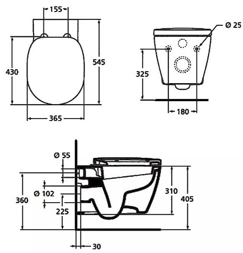 Комплект 4 в 1 Ideal Standard Connect W220101