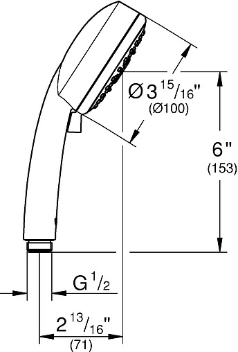 Лейка ручного душа Grohe Tempesta Cosmopolitan хром 27575002 Лейка ручного душа Grohe Tempesta Cosmopolitan хром 27575002