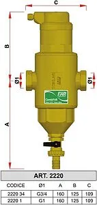 Фильтр-дешламатор с деаэратором ¾&quot;в х ¾&quot;в Far Combifar FA 2220 34, 2