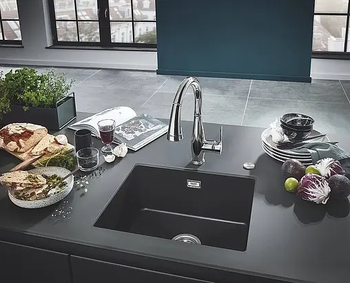 Мойка кухонная Grohe K700U-53.3 черный гранит 31654AP0