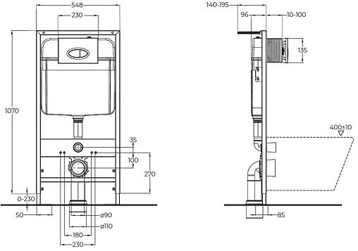 Инсталляция для подвесного унитаза Set 3 в 1 BelBagno BB026/BB041CR с кнопкой хром глянцевый Инсталляция для подвесного унитаза Set 3 в 1 BelBagno BB026/BB041CR с кнопкой хром глянцевый