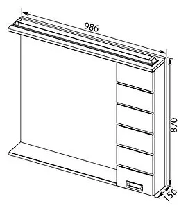 Шкаф-зеркало Aquanet Сити 100 белый 170566, 2