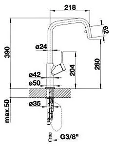 Смеситель для кухни с выдвижным изливом Blanco Jurena-S хром 520765, 2