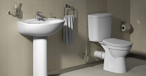 Раковина с пьедесталом VitrA Normus 55 белый 9600B003-7650 Раковина с пьедесталом VitrA Normus 55 белый 9600B003-7650
