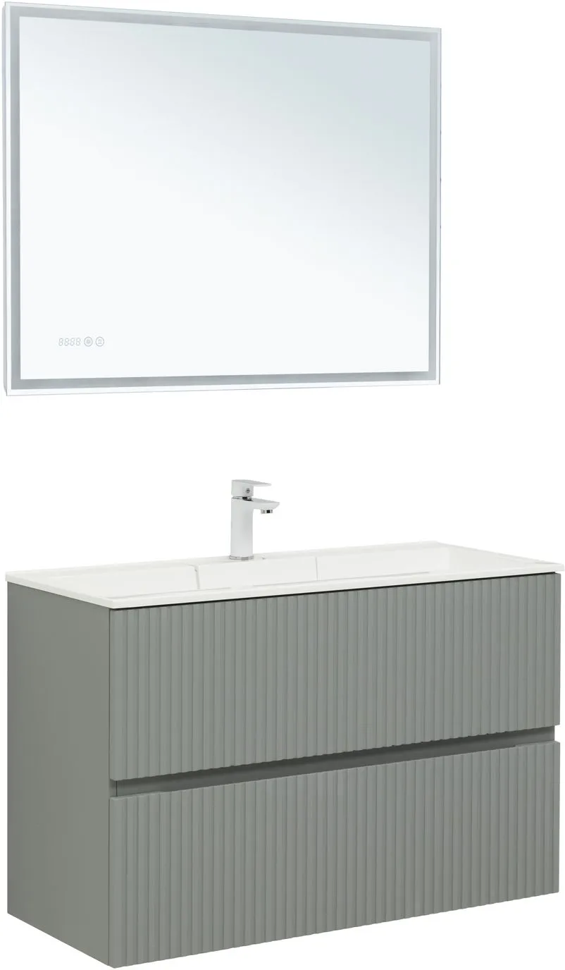 Тумба-умывальник Aquanet Джейн 100 мисти грин 00313320+