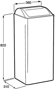 Ведро для мусора Roca Public сатин 817412002, 2