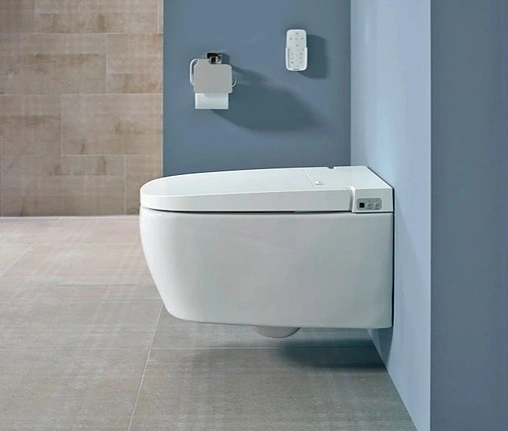 Умный унитаз-биде подвесной безободковый VitrA V-Care Basic Rim-Ex белый 5674B003-6193